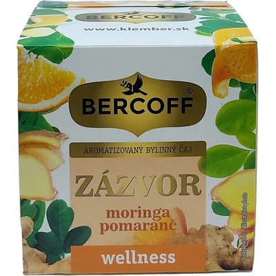 Bercoff Wellness Zázvor moringa pomaranč aromatizovaný bylinný čaj 10 x 2 g