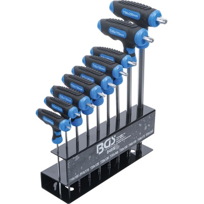 BGS Technic Sada kľúčov s T-rukoväťou T-profil pre torx T10 - T50 9-dielna BGS 8485
