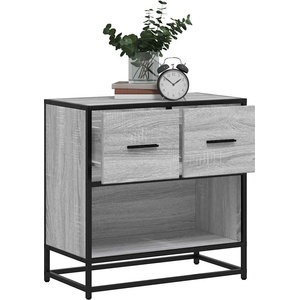 vidaXL Нощно шкафче Grey Sonoma 60x31x60 cm Обработено дърво и метал (848697)