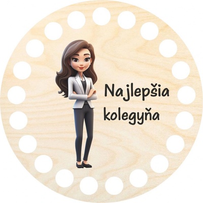 Woody Crafts Podtácek 10 cm, Najlepšia kolegyňa