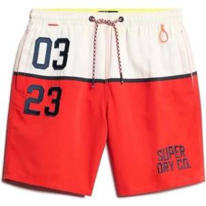 Superdry Бански гащета Superdry Nautical Logo 17´´ swimming shorts - Red (Tricolore Red)