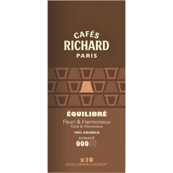Cafés Richard Кафе капсули Cafes Richard Equilibre Balance съвместими с Nespresso, 10 капсули