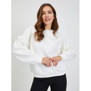 orsay Бял дамски oversize суичър с буфон ръкави ORSAY Orsay | Byal | ЖЕНИ | M