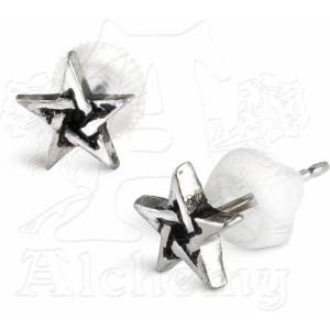 Alchemy gothic обеца Pentagram Шипове E164 - Alchemy Gothic - E164