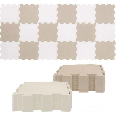 Nido Pěnová hrací podložka Puzzle 18ks Ivory White Sandstone – Zboží Dáma