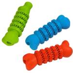 NOBBY Гумени играчки Dental Rubber Bone - дентален кокал, плътна гума - 13 см - 1 брой, NOBBY Германия - 52183