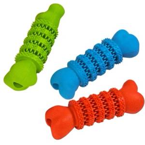 NOBBY Гумени играчки Dental Rubber Bone - дентален кокал, плътна гума - 13 см - 1 брой, NOBBY Германия - 52183
