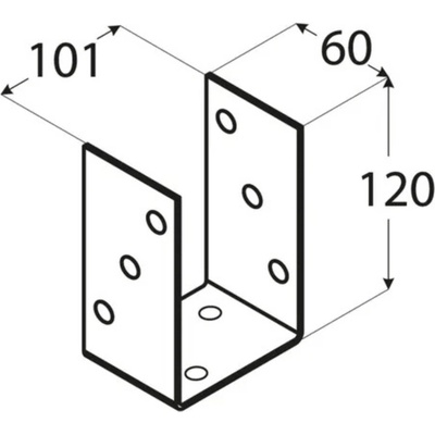 Domax PSO 100 pätka stĺpiku 101x120x60 mm