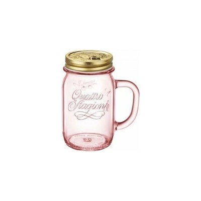 Bormiolli Pohár QUATTRO STAGIONI ružový s uchom 415 ml