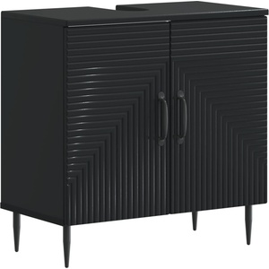 vidaXL Шкаф за мивка в баня HAARLEM Черно 59, 5 x 31, 5 x 59 см (896786)