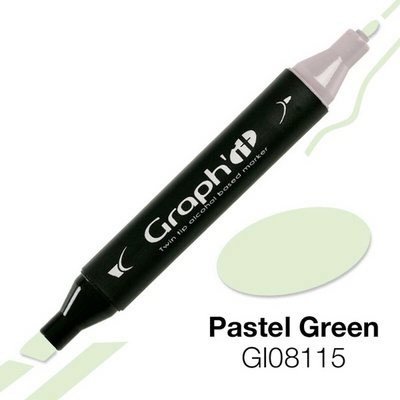 Lihová fixa GRAPH'IT oboustranná Fine & Chisel, Pastel Green