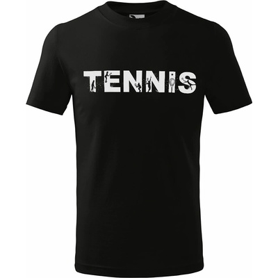 IMPAR Tričko Tenis silueta dětské trička Černá