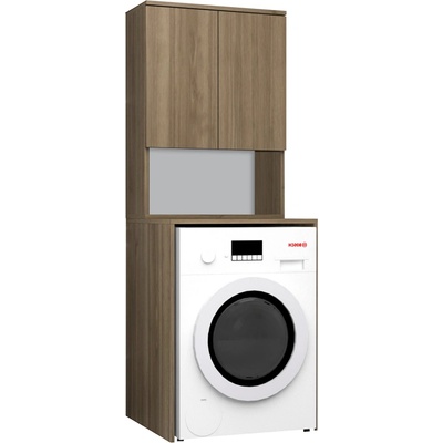 TopMebel Меламинови мебели за пералня Cozen в цвят орех 65x60x178см