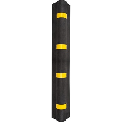 Ochranný rohový profil Economic – recyklovaná pryž, černá, 1000×105×14 mm – ochrana rohů