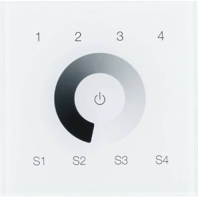 ZigBee nástěnný ovladač - řízení jasu, 4 zóny, AC napájení