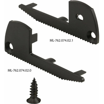 ML-761.074.02.2 Nášlapný hliníkový profil BL, 59x22 mm, černá barva, včetně mléčného difuzoru, 2 m