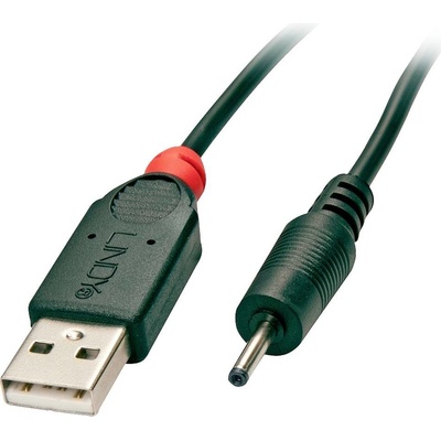Lindy 70265 USB USB 2.0 USB-A zástrčka DC zástrčka 2,5 mm 1,5m černý