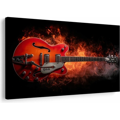 Obraz elektrická gitara v plameňoch