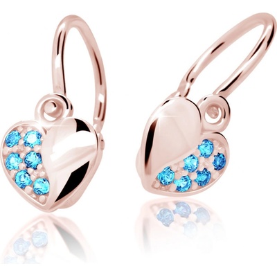 Cutie Jewellery dětské naušnice zlaté srdíčka C2160R-Arctic Blue