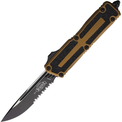 ! Microtech SCARAB II GEN III S/E BLACK PART SERRATE TAN 1278-2TA