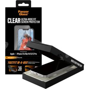 Panzer Стъклен протектор PanzerGlass за iPhone 17e/16e/14/13/13 Pro, UWF w. Fastfit in-a-box