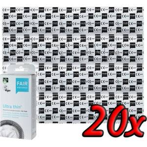 Fair Squared Ultra Thin - Fair Trade Vegan Condoms 20 pack