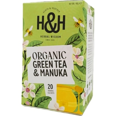Heath & Heather HH BIO čaj Zelený s medem Manuka 20 n.s.