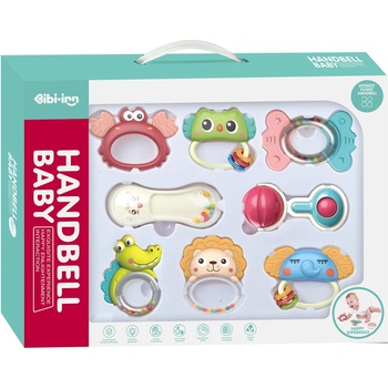 Chipolino Сет дрънкалки и гризалки Chipolino - Животни, 8 части (DRN02460881)