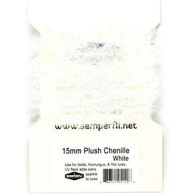 Semperfli Šenylka Plush Transluscent Chenille White 15mm