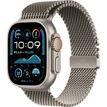 Apple Каишка Apple - Titanium Milanese Loop S, Apple Watch, 49 mm, Natural (mxkc3zm/a)