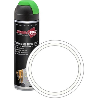 Ambro-Sol 360° MARKER PAINT značkovací barva ve spreji 500 ml bílá