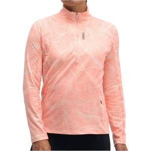 HOKA Дамска тениска Hoka Women's Skyform Half Zip CLF Prt Running shirt - Sunstone PRT - размер XS (916-7441-0111)