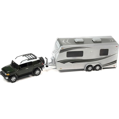 Johnny Lightning Toyota FJ Cruiser 2010 & Přívěs 1:64