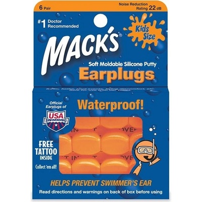 Mack's dětské tvarovatelné špunty do uší 1 pár