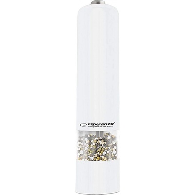 Esperanza Електрическа мелничка за сол и пипер Esperanza Malabar EKP001W, LED, Работа с 1 бутон, Бял (999EKP001W)