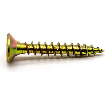 Zapustená skrutka do drevotriesky PZ, žltá 3,0 x 16 mm