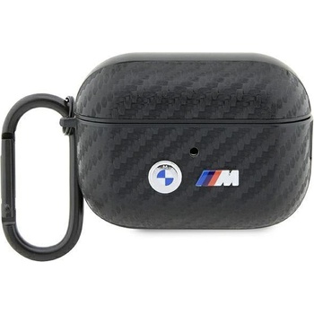 BMW Кейс BMW BMAP2WMPUCA2 за AirPods Pro 2, черен / черен, Carbon Double Metal Logo (BMW000614-0)