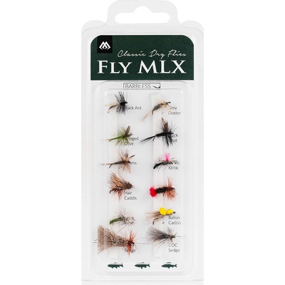 Mikado Sada Umelých Mušiek Dry Flies Barbed 12 ks
