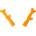 Freedog Antler Toy Orange - Играчка за кучета във форма на еленови рога, 13, 8 см