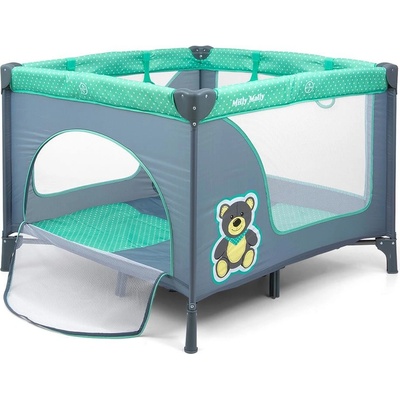 Milly Mally detská skladacia ohrádka Fun Mint Bear