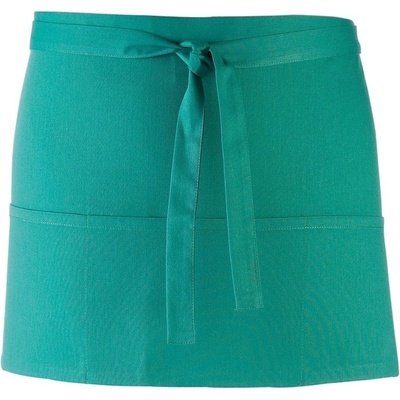 Premier Workwear Krátka čašnícka zástera s vreckami Emerald