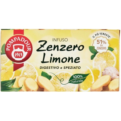 Pompadour čaj zo zázvoru a citrónu 20 ks
