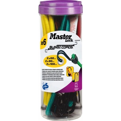 Master Lock 3040EURDAT set 6 ks upínací gumy s háčky 6ks