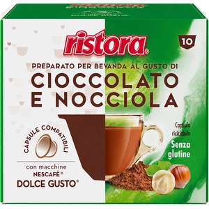 ristora Кафе капсули Ristora шоколад с лешник за Dolce Gusto, 10 бр