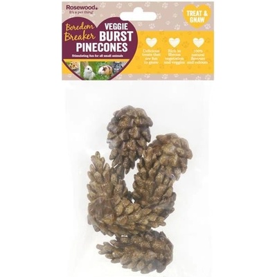 Rosewood Pet Products Ltd Rosewood Veggie Burst Pinecones hlodací šišky 7 cm 6 ks 75 g