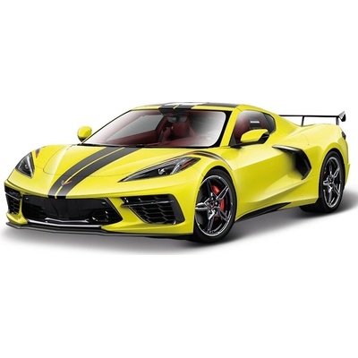 Bburago Corvette Stingray coupe 2020 žlutá 1:43