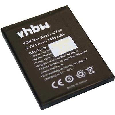 VHBW Батерия за ZTE Z750 / U930 / V790 / V970, 1600 mAh (800105556)