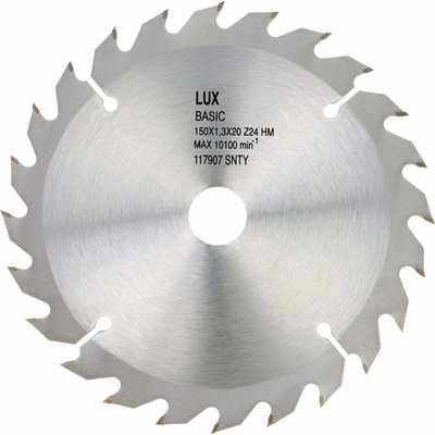LUX List kotúčovej píly zo spekaného karbidu na drevo priemer 150 mm 24 zubov