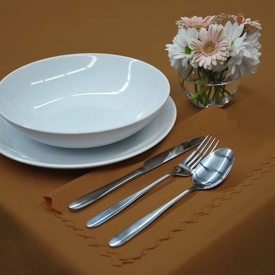 Olzatex Nešpinivý teflonový látkový ubrus UNI 0362 HOŘČICOVÁ průměr 140cm