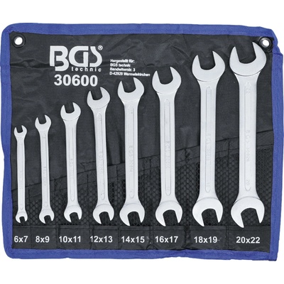 BGS technic Sada oboustranných plochých klíčů 6 - 22 mm 8dílná BGS 30600